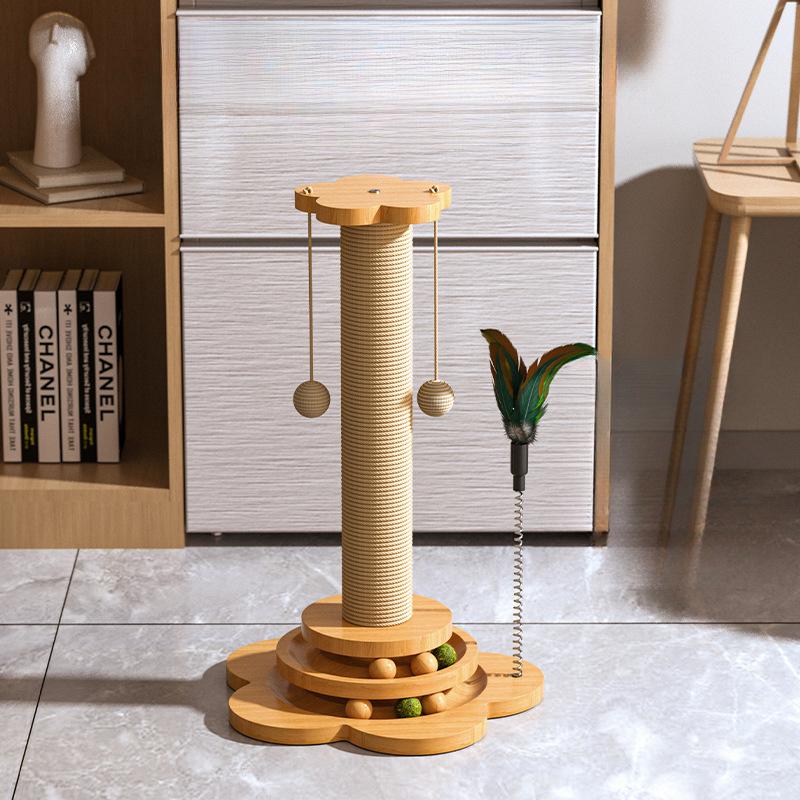 Wooden Sisal Scratching Toy