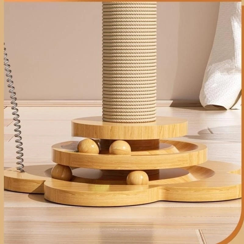 Wooden Sisal Scratching Toy